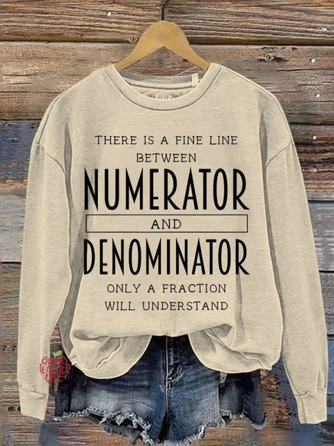 Funny Math Teacher Mathematician Casual Print Sweatshirt