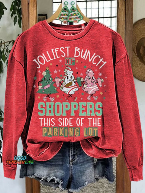 Christmas Shopping Jolliest Bunch Christmas Casual Sweatshirt
