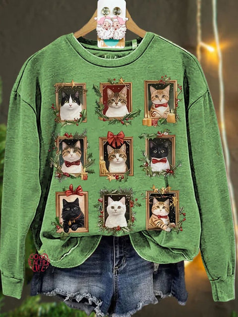 Cats Of Christmas Casual  Sweatshirt