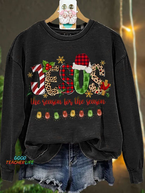 Jesus The Reason For The Season Merry Christmas Casual Sweatshirt
