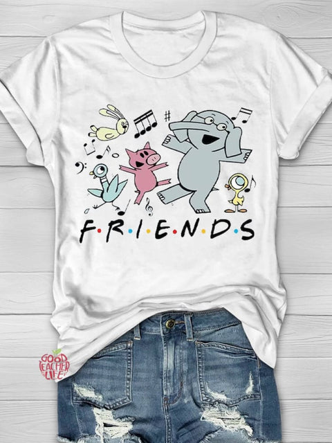 Elephant And Piggie Teacher T-shirt