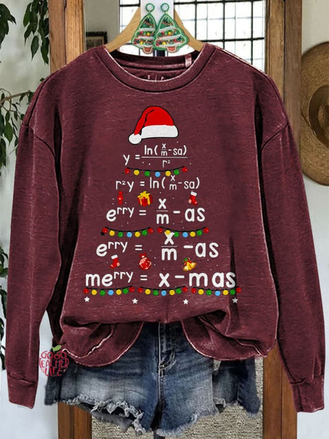 Christmas Math Teacher Casual Sweatshirt