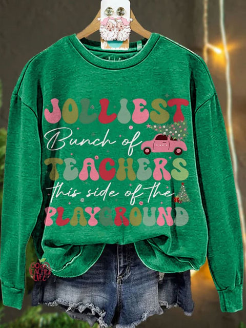 Be The Light Teacher Christmas Casual Sweatshirt