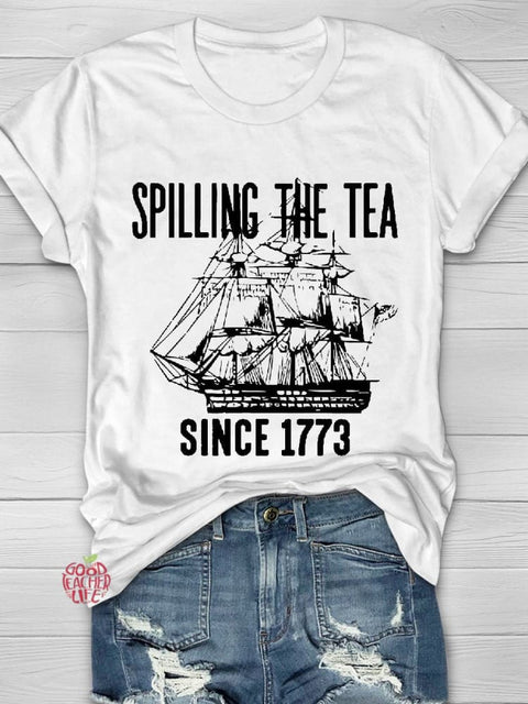 Women's teacher  SPILLING  THE  TEA   T-shirt