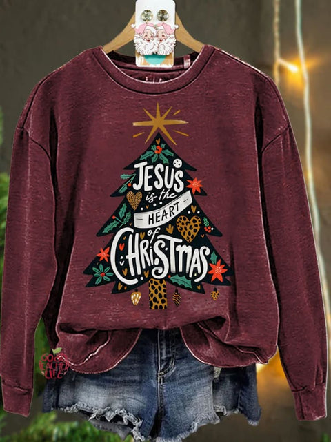 Christmas Jesus Is The Heart of Christmas Casual  Sweatshirt