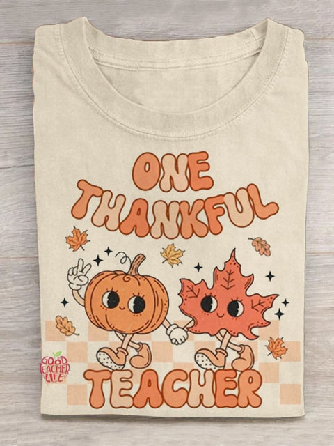 One Thankful Teacher Fall  T-shirt