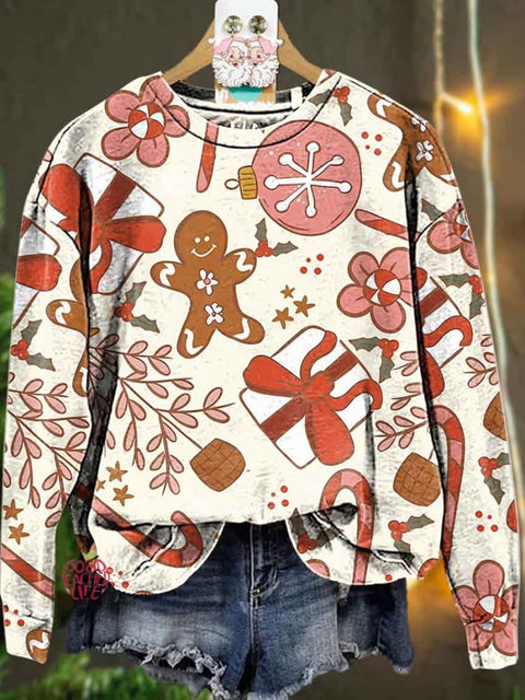 Christmas leafage Gingerbread Christmas ball Casual  Sweatshirt