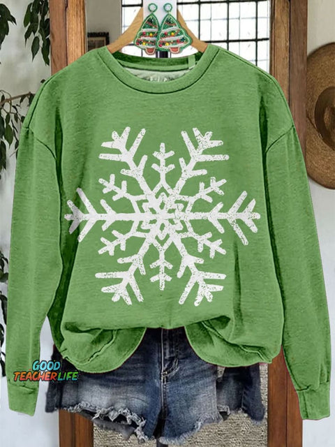 Christmas Snowflake Casual Sweatshirt