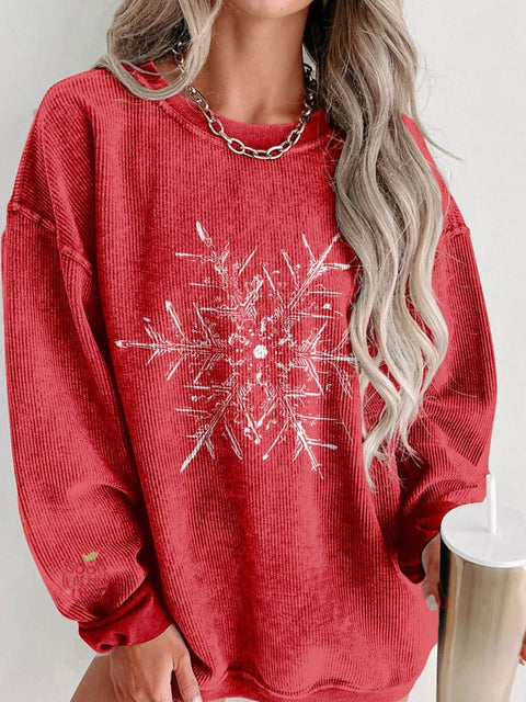 Women's Snowflake Winter Christmas Casual Print Shirt