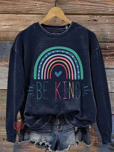 Rainbow Be Kind Teacher Casual  Sweatshirt