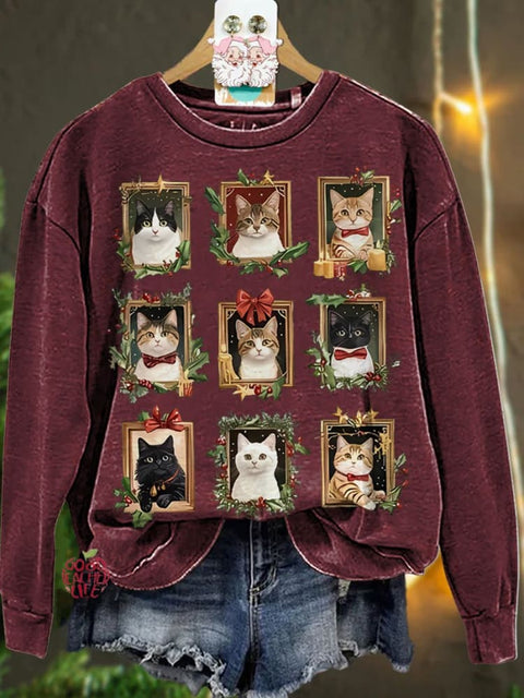 Cats Of Christmas Casual  Sweatshirt