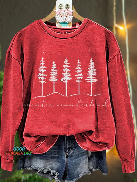 Christmas Winter Wonderland forest Casual  Sweatshirt
