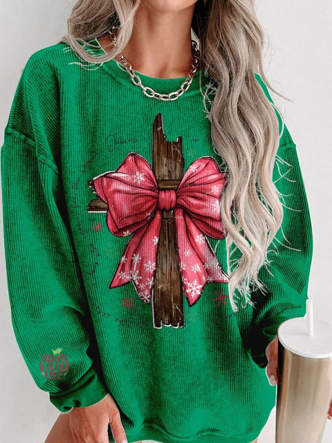 Christmas Jesus is the Reason for the Season Women's Casual Print Sweatshirt