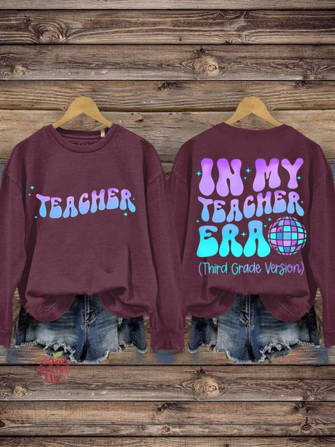 In My Cool Teacher Era Third Grade Casual Sweatshirt