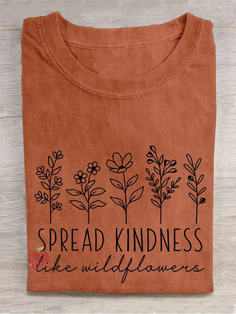 Spread Kindness Inspirational Kind Be Kind Casual Print T-shirt