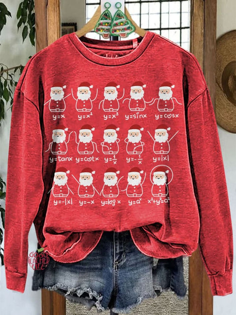 Math Teacher Christmas Casual Sweatshirt