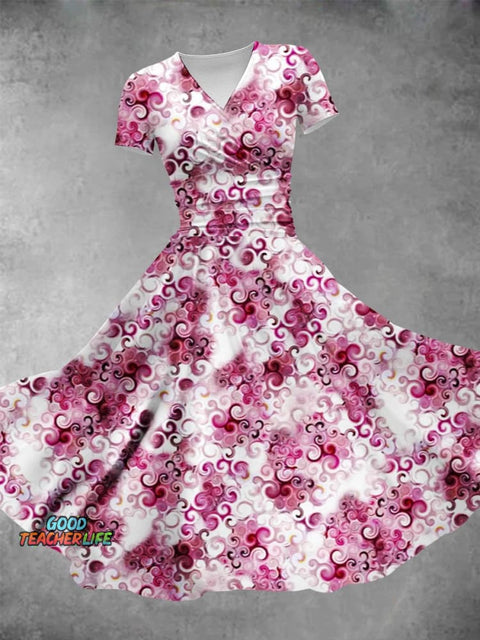 Women's Floral Pattern Art Print Design Maxi Dress