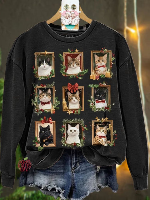 Cats Of Christmas Casual  Sweatshirt