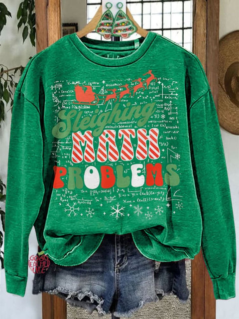 Math Teacher Christmas Casual Sweatshirt