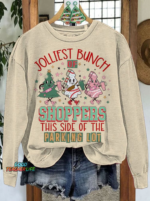 Christmas Shopping Jolliest Bunch Christmas Casual Sweatshirt