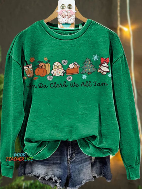 Thanksgiving Christmas In Da Clerb We All Fam Casual  Sweatshirt