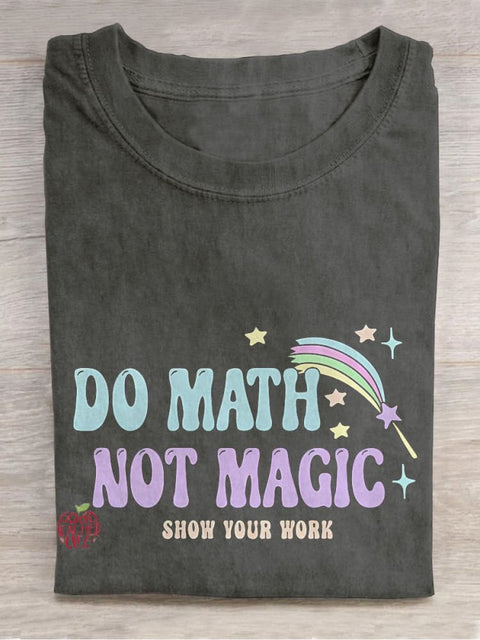 Math Teacher Appreciation Geometry High School Teacher Casual Print T-shirt