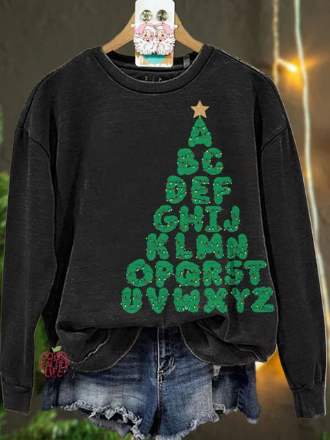 Christmas Alphabet teacher Casual  Sweatshirt