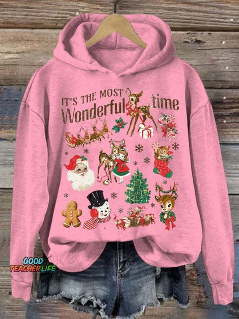 Women's Lovely Christmas Art Print Casual Sweatshirt