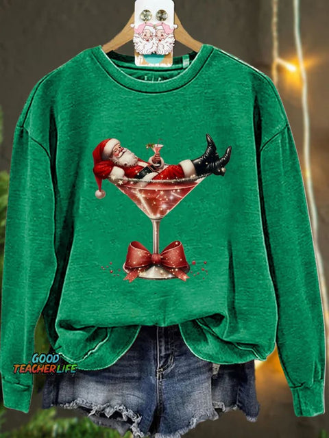 Christmas Santa's Hot Mess Casual  Sweatshirt