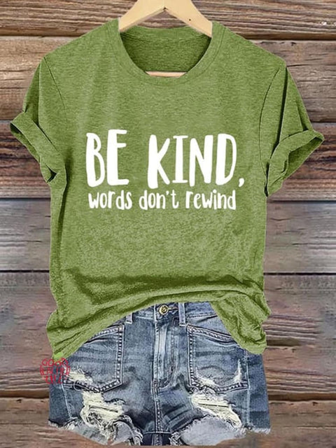 Retro Bullying Prevention Awareness Unity Day Be Kind Words Don't Rewind T-shirt