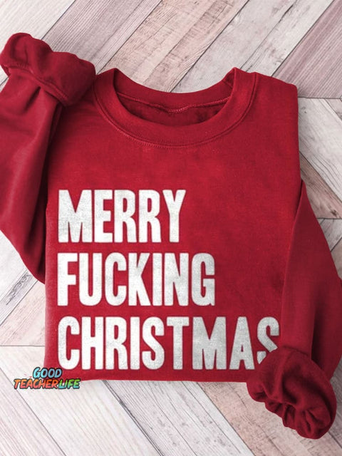 Funny Christmas Art Print Casual  Sweatshirt