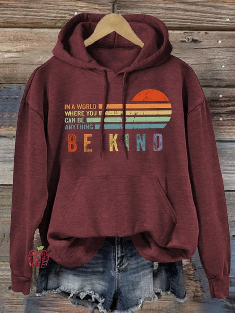 Women's Men's Unisex Be Kind Suicide Prevention Day Print Casual Sweatshirt