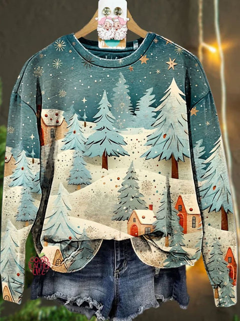 Christmas house Christmas tree Casual  Sweatshirt