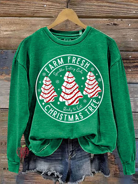 Farm Fresh Christmas Tree Art Print Casual Sweatshirt