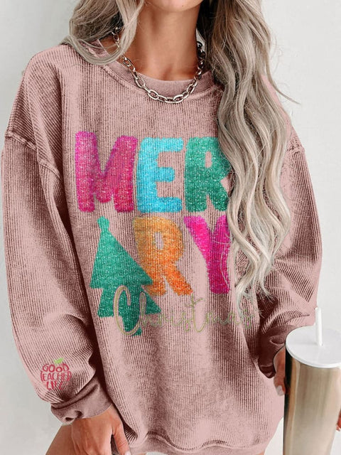 Women's MERRY CHRISTMAS Casual Print Sweatshirt