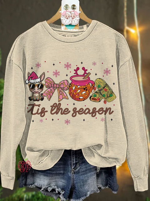 Mexican Christmas Coquette Christmas Tis The Season Casual Sweatshirt