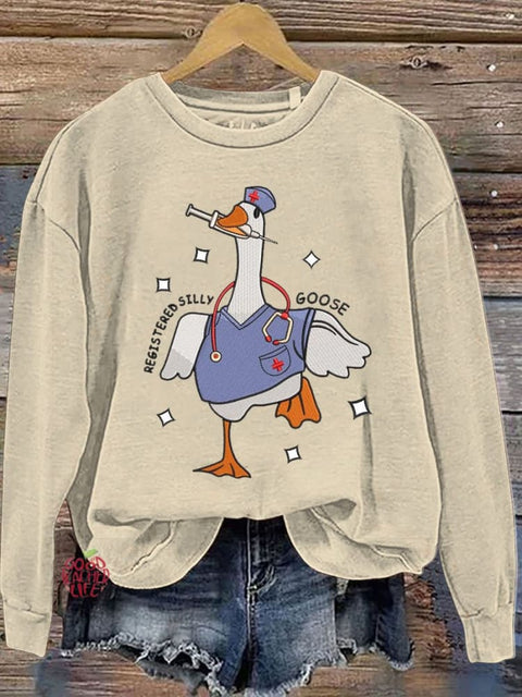 Silly Goose Registered Nurse Casual  Sweatshirt