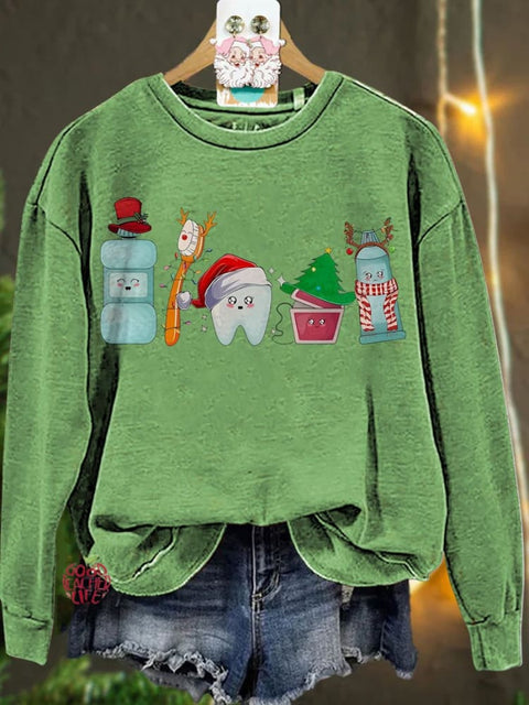 Christmas Funny Christmas Teeth Casual  Sweatshirt