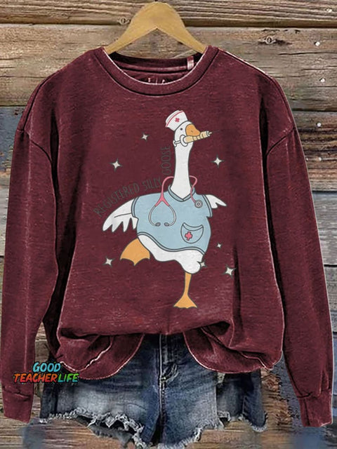 Silly Goose Nursing Student Casual  Sweatshirt