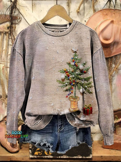 Christmas Print Casual  Sweatshirt