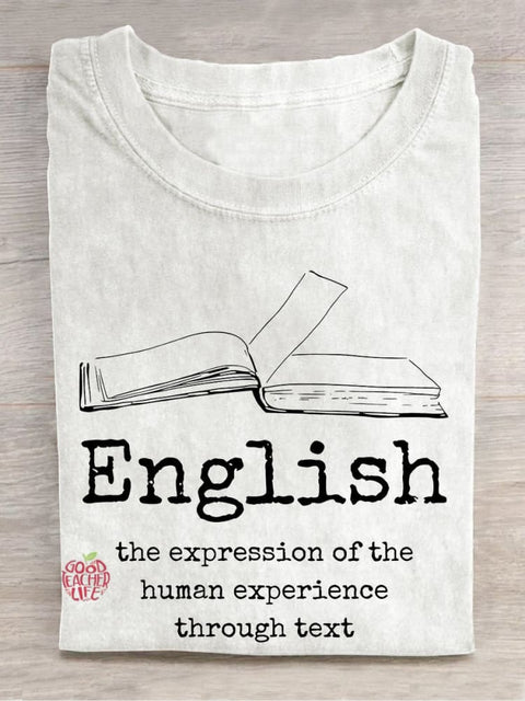 English Education Content Area Purpose Casual Print T-shirt