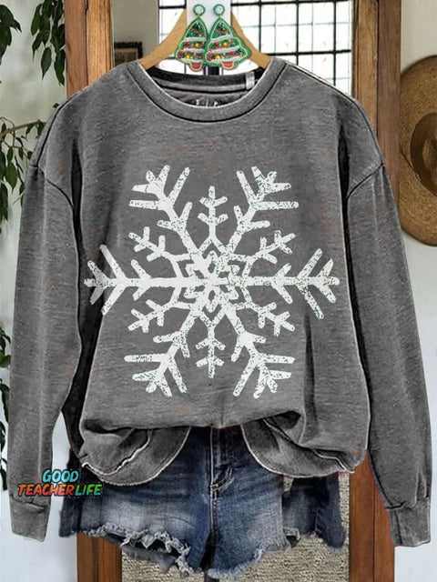 Christmas Snowflake Casual Sweatshirt