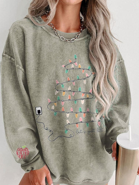 Women's Merry Christmas Christmas Lights Casual Print Sweatshirt