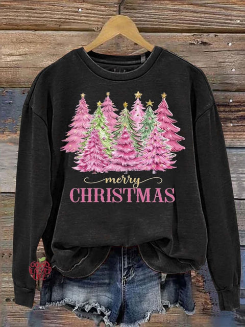 Lovely Christmas Tree Art Print Casual Sweatshirt