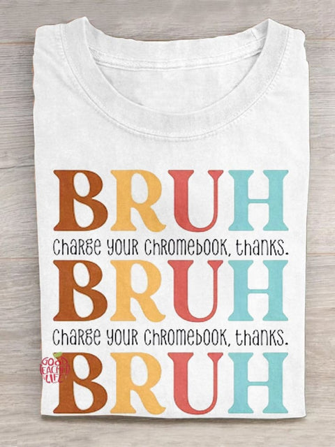 Funny Teachers Bruh T-shirt