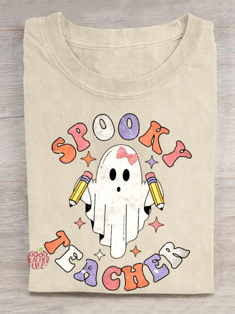 Spooky Teacher Halloween T-shirt