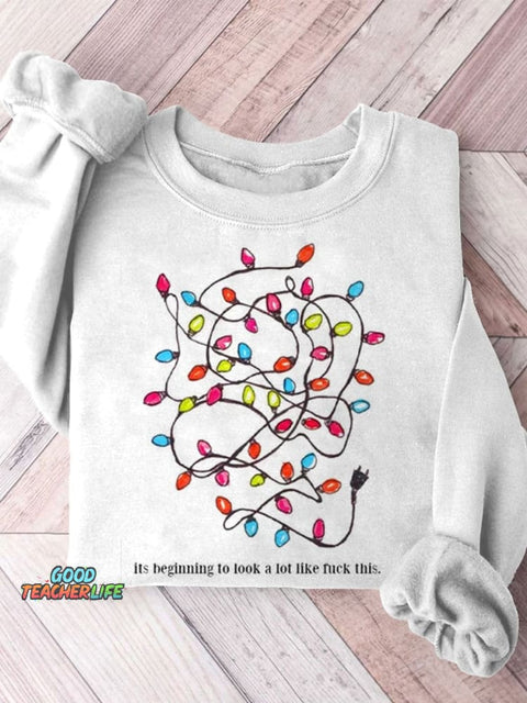 Funny Christmas Art Print Casual  Sweatshirt