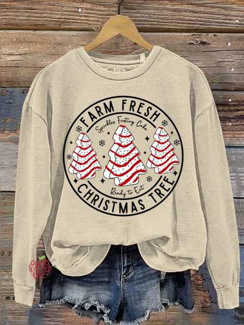 Farm Fresh Christmas Tree Art Print Casual Sweatshirt