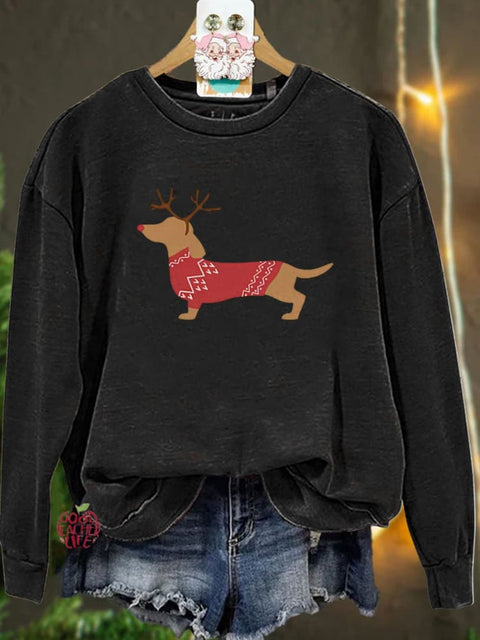 Christmas Dachshund Dog Casual  Sweatshirt