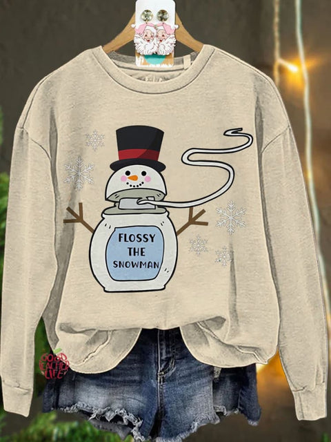 Christmas the Snowman Dentist Casual  Sweatshirt